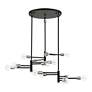 3_15 Light Black Extra Large Chandelier with Brushed Nickel Accents more views