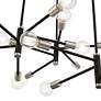 6_15 Light Black Extra Large Chandelier with Brushed Nickel Accents more views