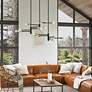 7_15 Light Black Extra Large Chandelier with Brushed Nickel Accents more views