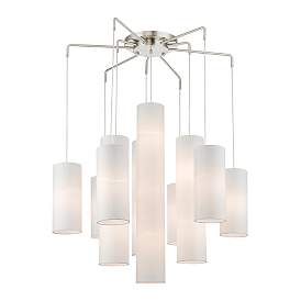 Image5 of 15 Light Brushed Nickel Foyer Chandelier more views