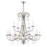 3_15 Light Brushed Nickel Foyer Chandelier more views
