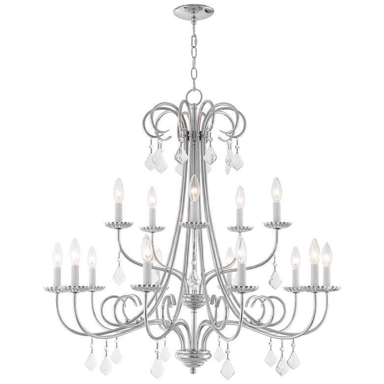 Image 1 15 Light Polished Chrome Foyer Chandelier