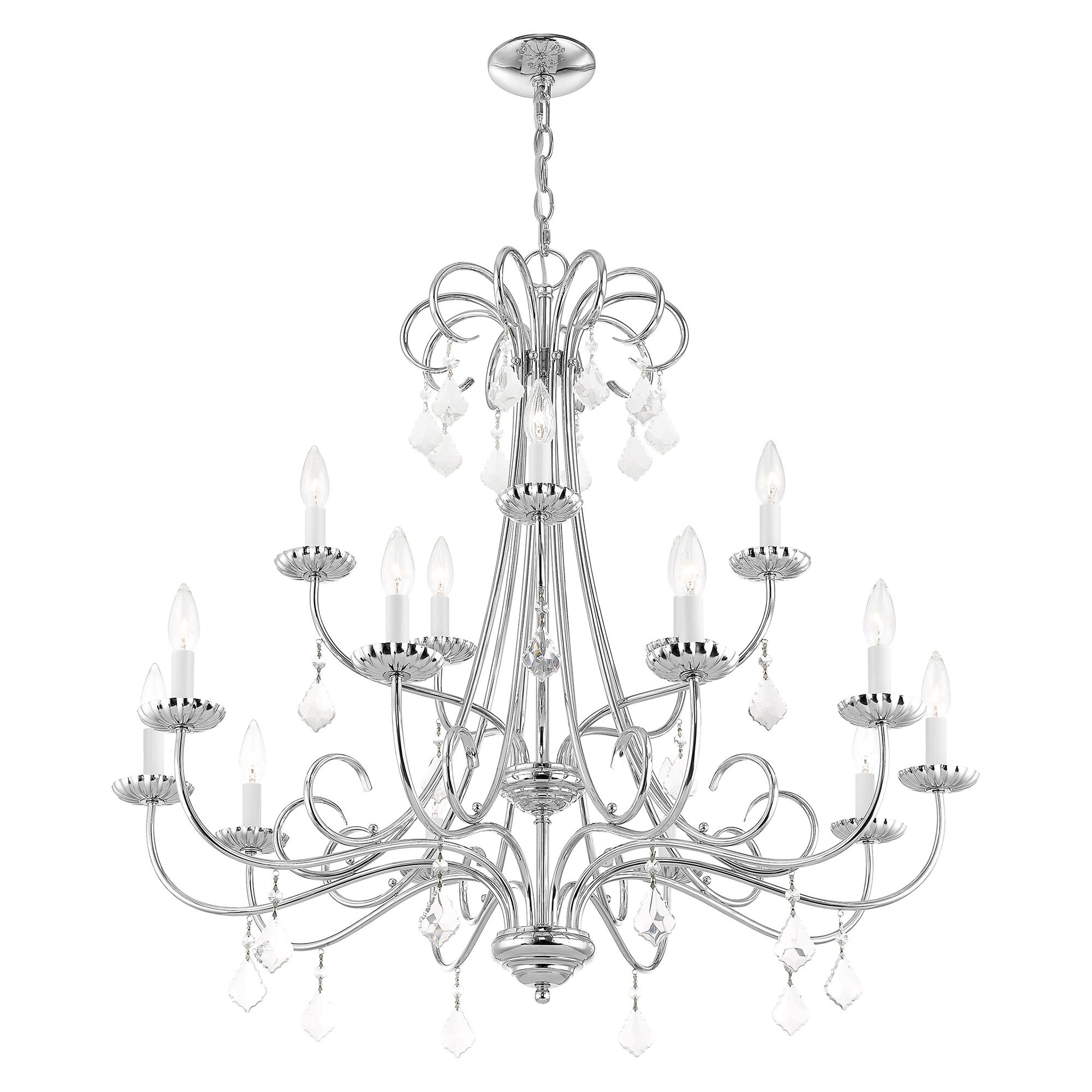 Image 4 15 Light Polished Chrome Foyer Chandelier more views