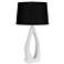 150W 3 way Antelope resin table lamp with black hardback fabric shade