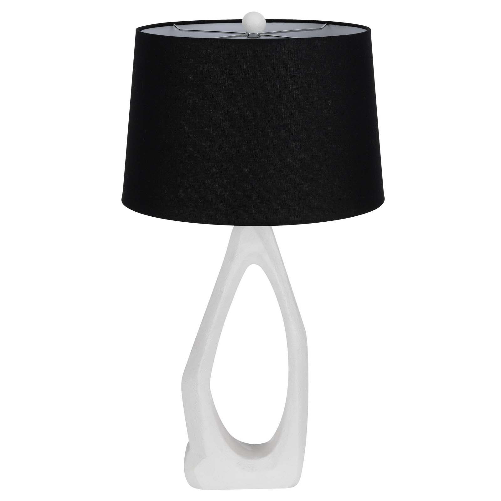 Image 3 150W 3 way Antelope resin table lamp with black hardback fabric shade more views