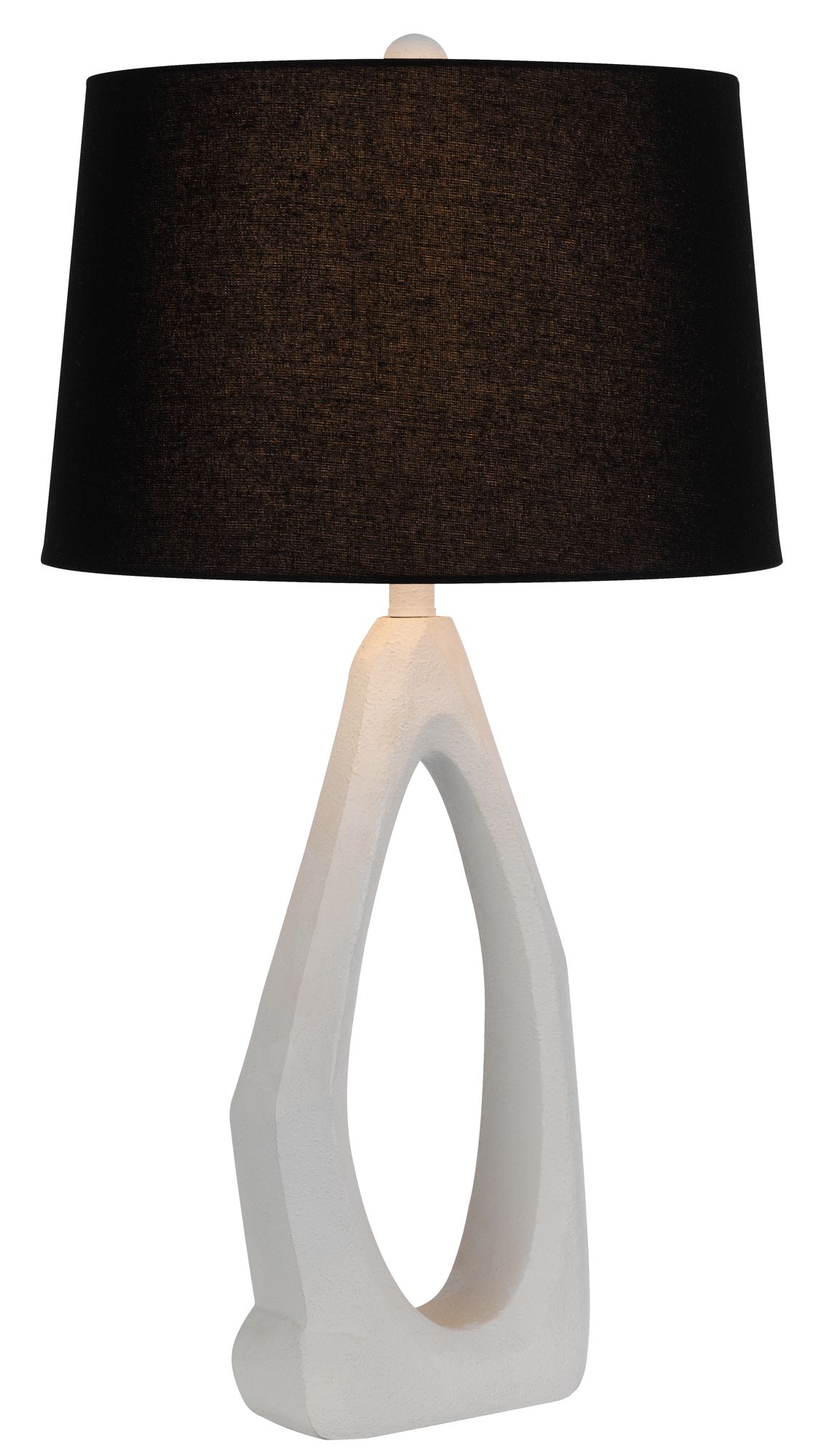 Image 5 150W 3 way Antelope resin table lamp with black hardback fabric shade more views