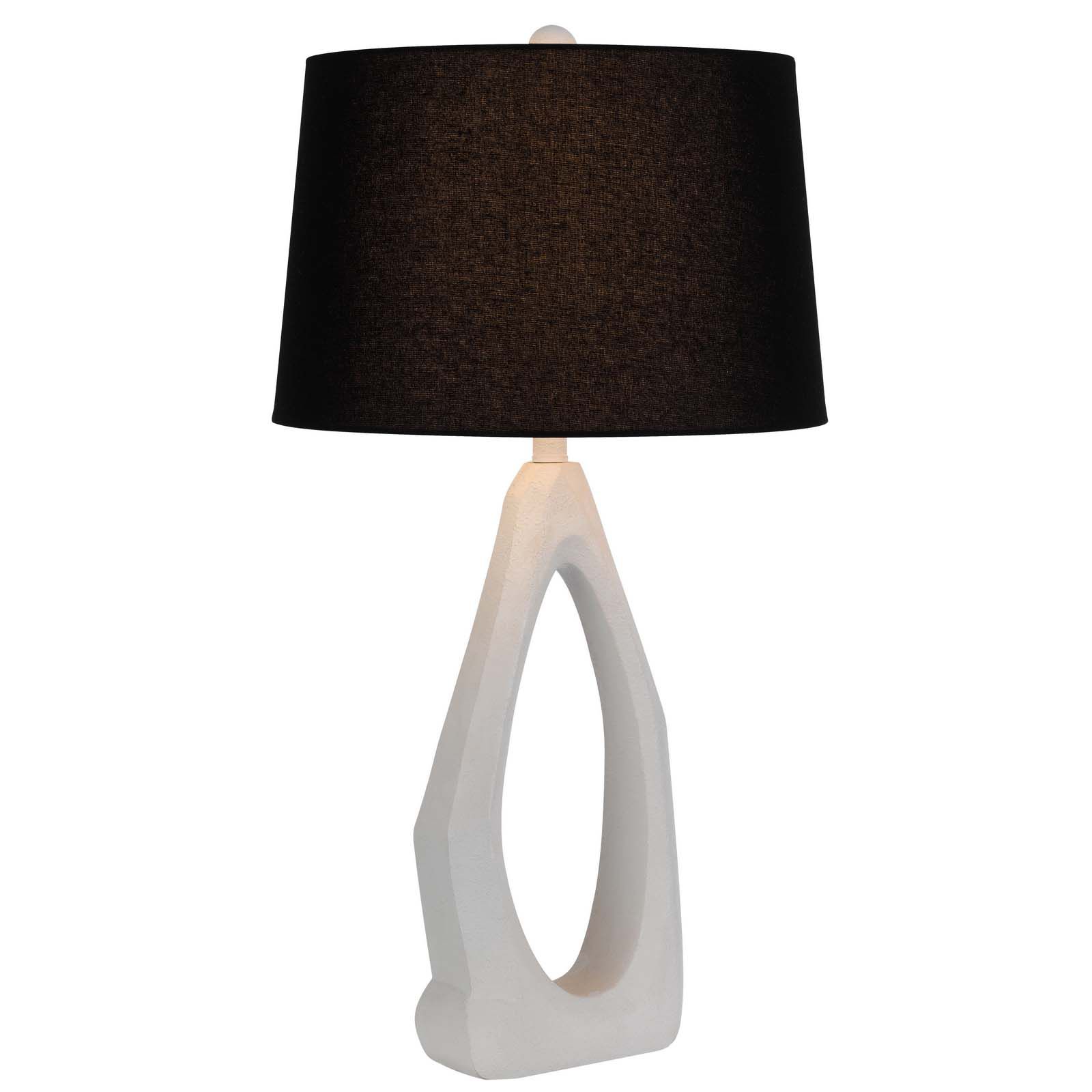 Image 6 150W 3 way Antelope resin table lamp with black hardback fabric shade more views