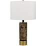 150W 3 Way Sanford Marble Stone Table Lamp with Metal Base