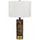 150W 3 Way Sanford Marble Stone Table Lamp with Metal Base