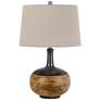2_150W 3 way Yuma ceramic table lamp with hardback fabric shade