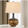 1_150W 3 way Yuma ceramic table lamp with hardback fabric shade