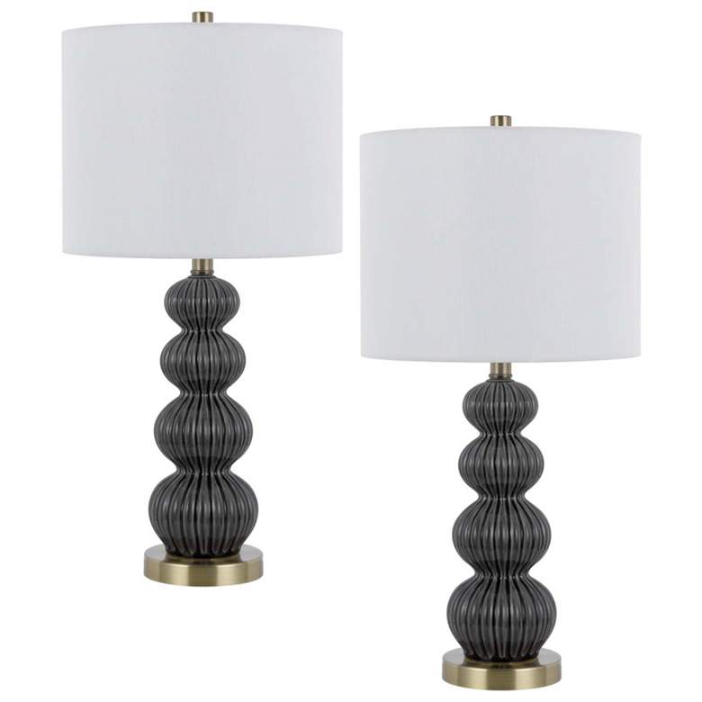 Image 1 150W Carlisle Antique Brass Table Lamps