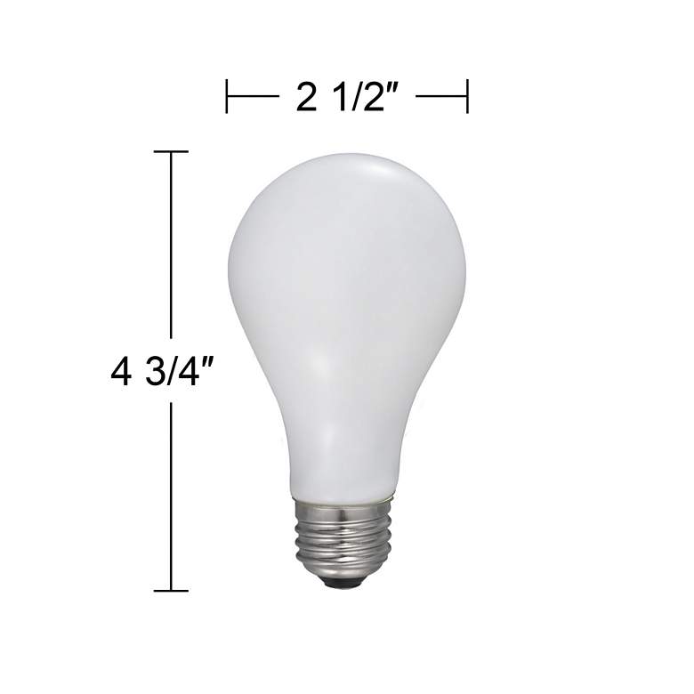 Image 3 150W Equivalent 15W LED Milky Glass Dimmable A23 Light Bulb by Tesler more views