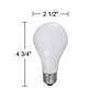 150W Equivalent 15W LED Milky Glass Dimmable A23 Light Bulb by Tesler