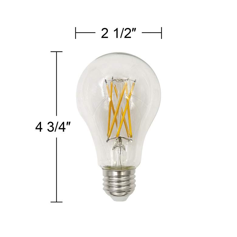 Image 2 150W Equivalent Clear 15W LED Dimmable Standard A23 2-Pack more views
