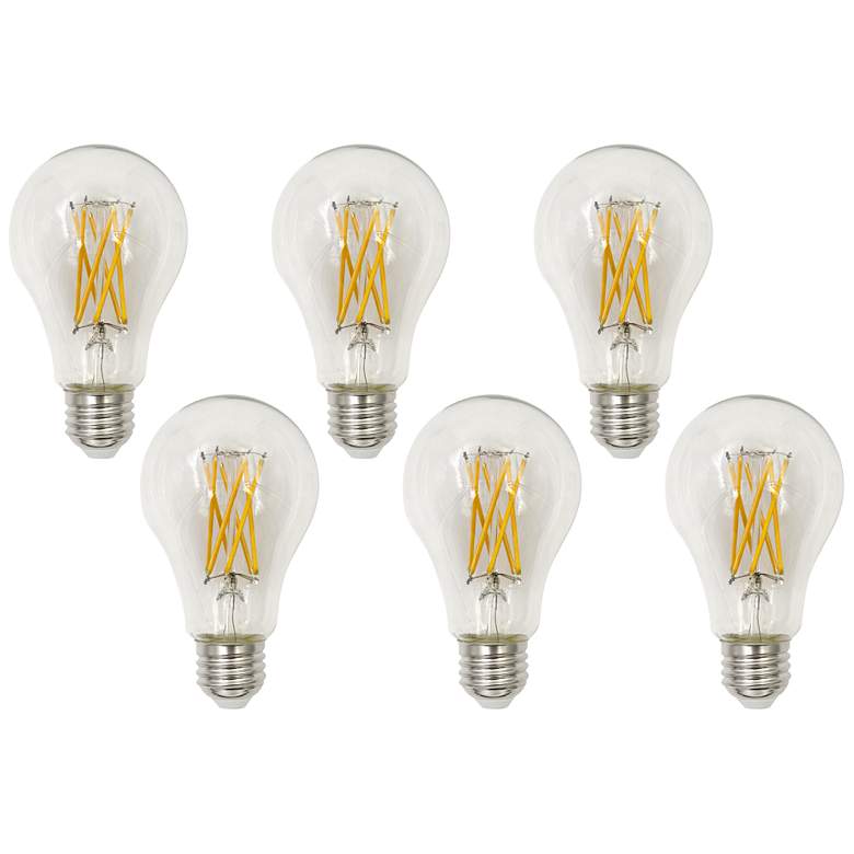 Image 1 150W Equivalent Clear 15W LED Dimmable Standard A23 6-Pack
