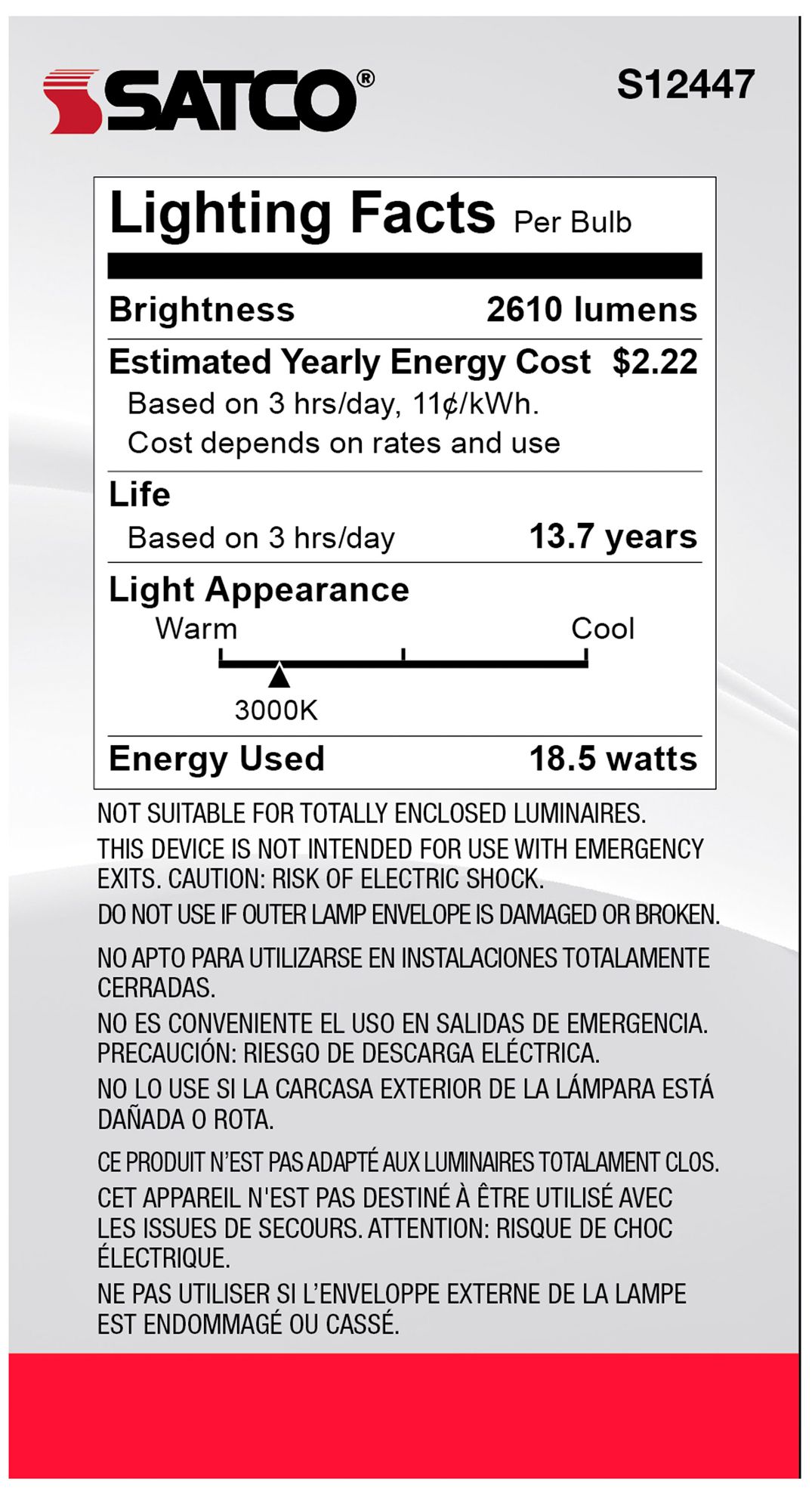 Image 7 150W Equivalent Satco Frost 18.5W LED Dimmable Standard A21 6-Pack more views