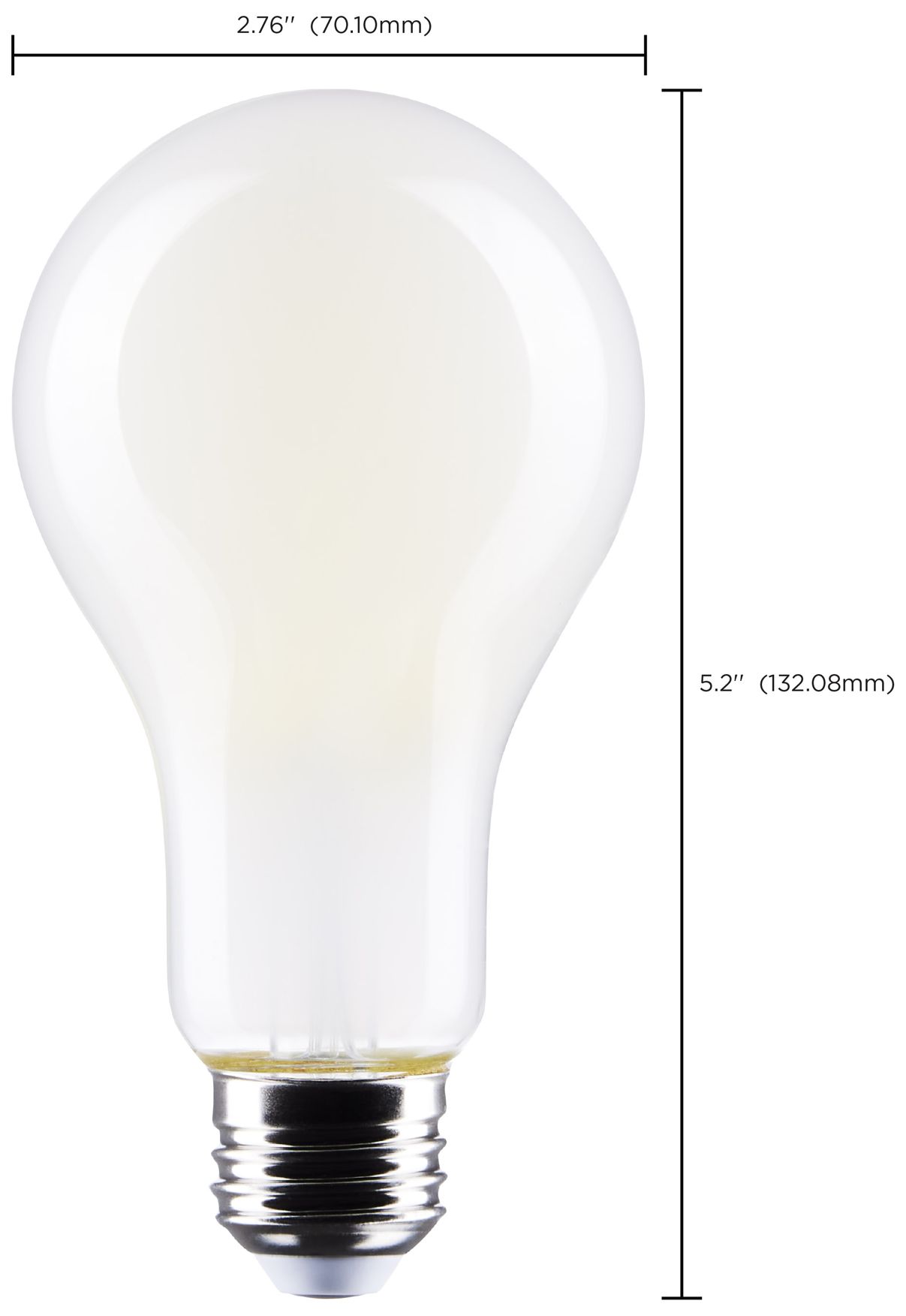 150W Equivalent Satco Frost 18.5W LED Dimmable Standard A21 6-Pack
