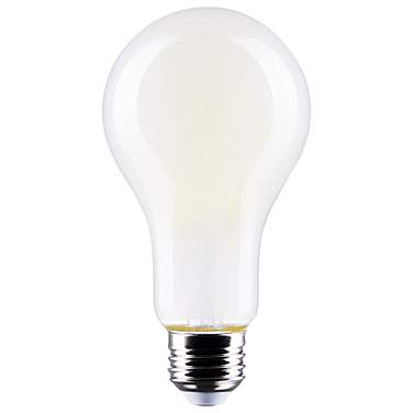 150W Equivalent Satco Frost 18.5W LED Dimmable Standard Bulb