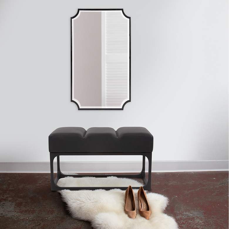 Image 1 Howard Elliott Hastings 36" x 24" Brushed Black Wall Mirror in scene