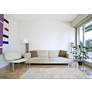 Thumbnail1 of Lorrain 6108571 2'x3' Blush Pink Ivory Geometric Area Rug in scene