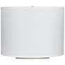 15D65 - White Sandstone Linen Drum Lamp Shade