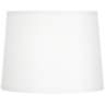 Color Plus Gillan 28&quot; Modern White Shade Ribbon Red Table Lamp