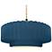 16.25"W Midnight Frame Matte Black Large Tier Pleated Twisted LED Pend
