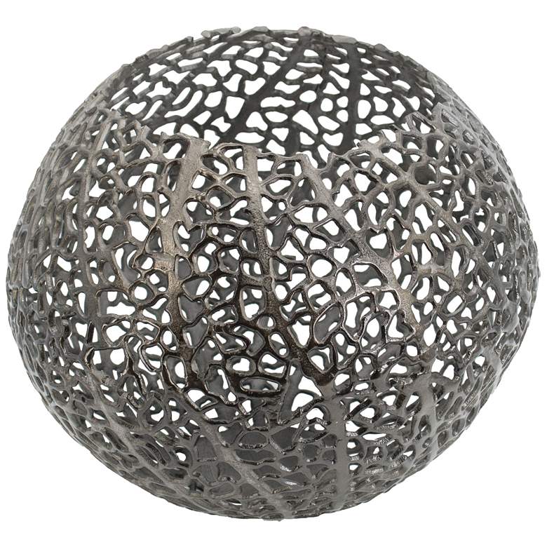 Image 1 16.3" Wide Alu Coral Round Ball Vase