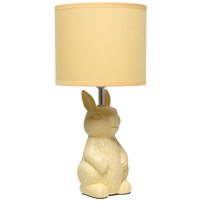 Image 1 16.33" Perched Bunny Rabbit Table Lamp, Kids Room, Yellow