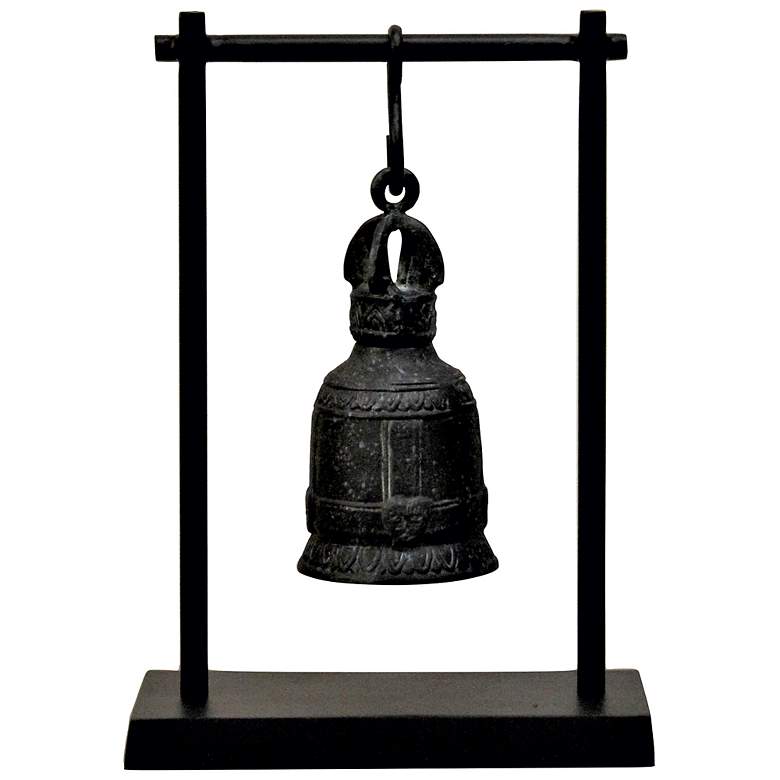 Image 1 16.5" High Gola Antique Bell Small Matte Verdigris