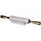 16.7" Banswara White and Gold Rolling Pin with Handle