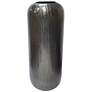 16.9" Smoke Layered Chisel Cylindrical Vase