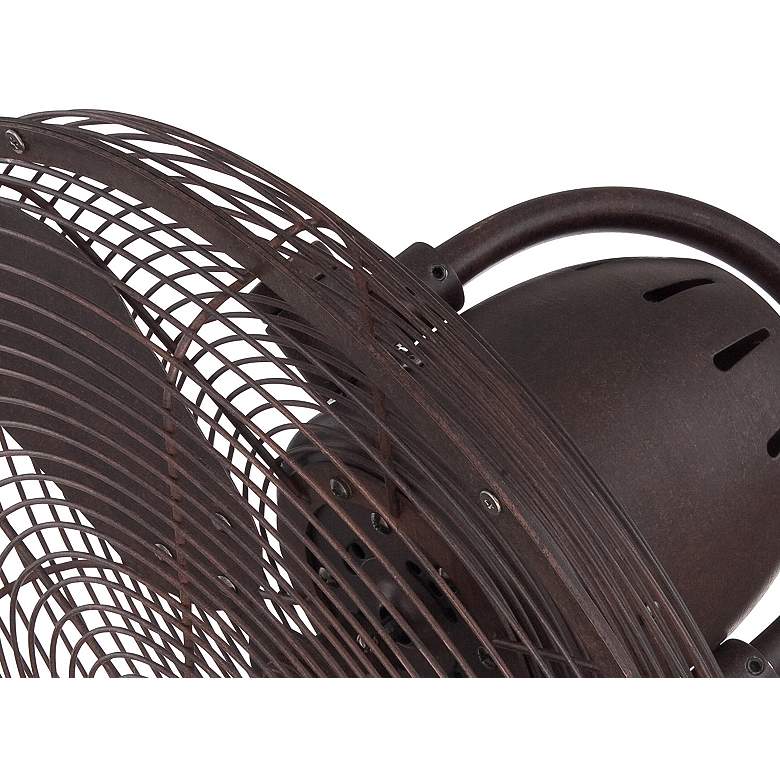 Image 4 16" Craftmade Bellows I Aged Bronze Damp Rated Oscillating Wall Fan more views