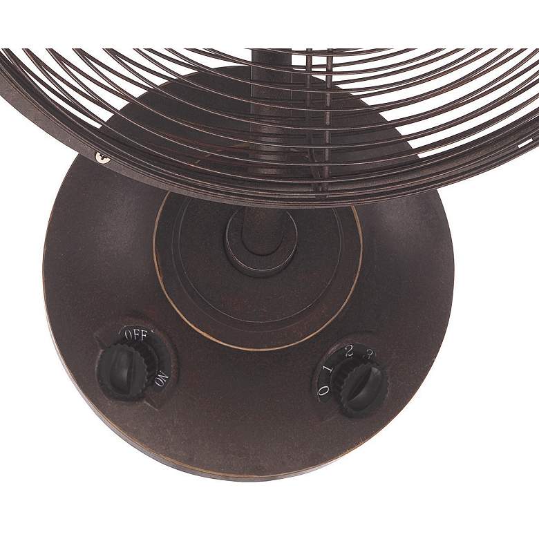 Image 6 16" Craftmade Bellows I Aged Bronze Damp Rated Oscillating Wall Fan more views