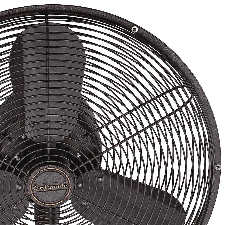 Image 3 16" Craftmade Bellows I Bronze Damp Rated Wall Fan with Wall Control more views