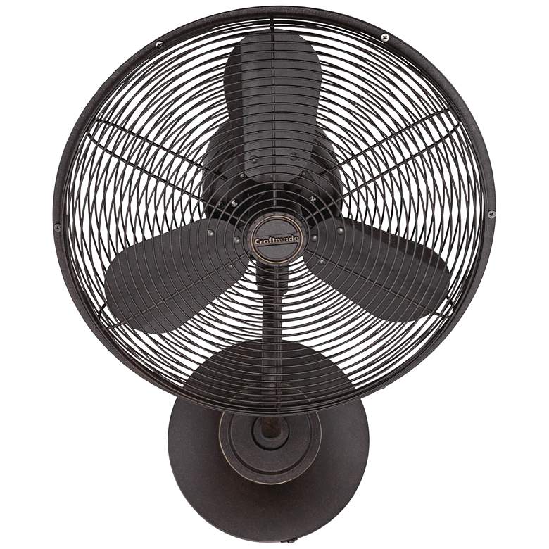Image 2 16" Craftmade Bellows IV Bronze Damp Rated Wall Fan with Wall Control
