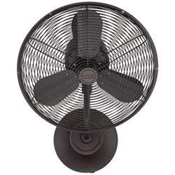 16&quot; Craftmade Bellows IV Bronze Damp Rated Wall Fan with Wall Control