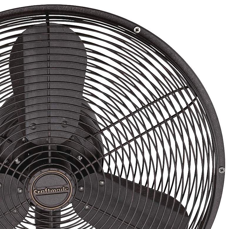 Image 3 16 inch Craftmade Bellows IV Bronze Damp Rated Wall Fan with Wall Control more views