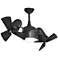 16" Dagny LK Black Rotational LED Ceiling Fan with Remote