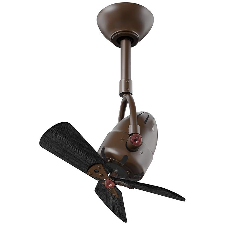 Image 2 16" Diane Bronze and Black Barn Wood Blades Ceiling Fan with Remote