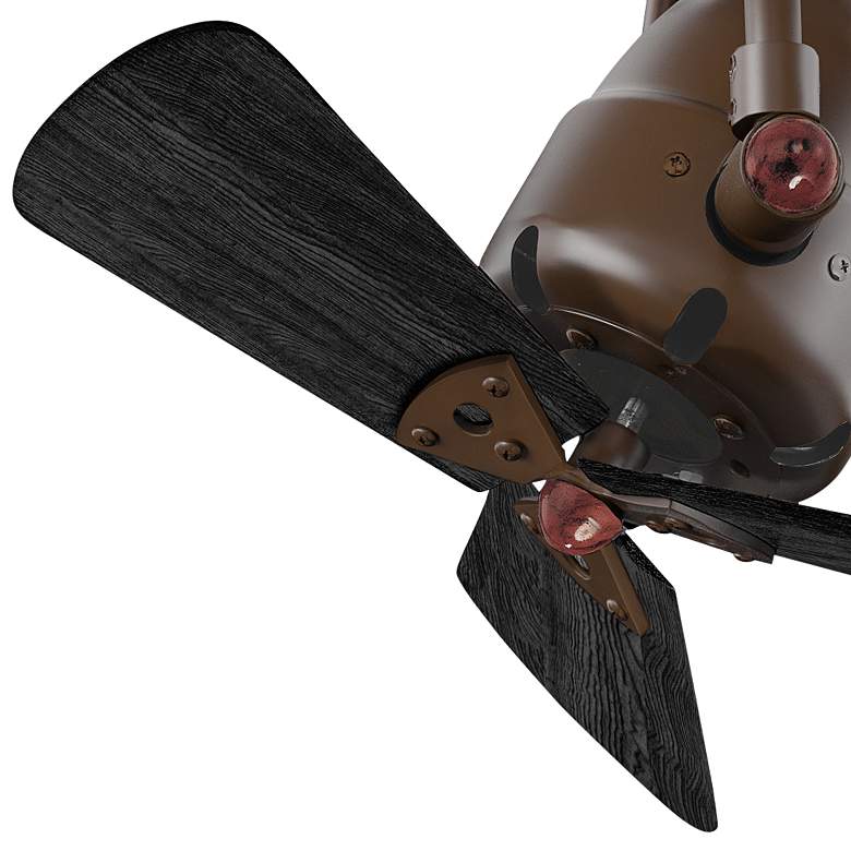Image 3 16" Diane Bronze and Black Barn Wood Blades Ceiling Fan with Remote more views