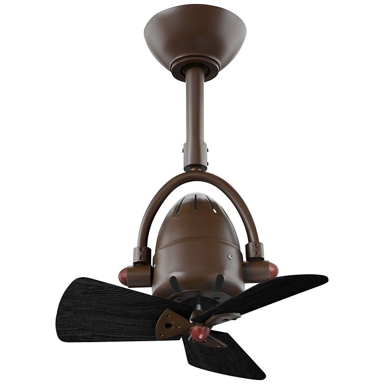 Image 4 16" Diane Bronze and Black Barn Wood Blades Ceiling Fan with Remote more views