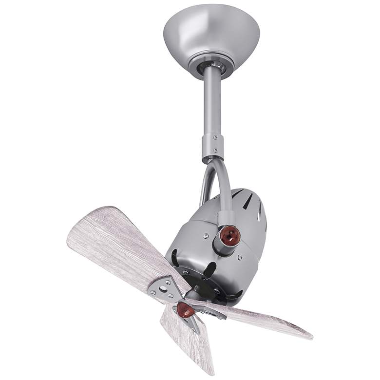 Image 2 16" Diane Brushed Nickel Barn Wood Blades Ceiling Fan with Remote