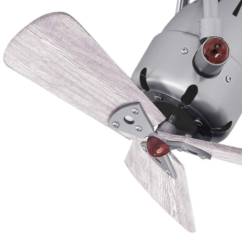 Image 3 16" Diane Brushed Nickel Barn Wood Blades Ceiling Fan with Remote more views
