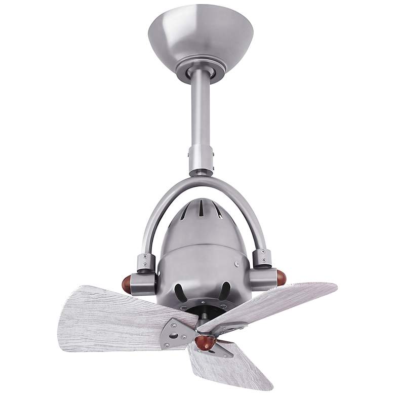 Image 4 16" Diane Brushed Nickel Barn Wood Blades Ceiling Fan with Remote more views