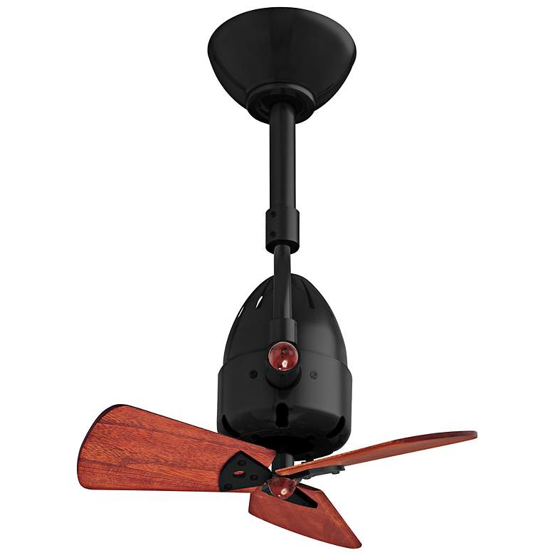 Image 4 16" Diane Matte Black Ceiling Fan with Mahogany Blades more views