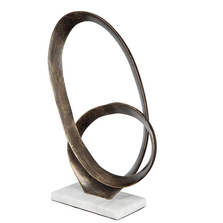 Image 1 16" High Aluminum Sculpture With Marble Base