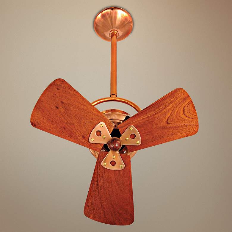 Image 1 16" Matthews Bianca Copper Mahogany Directional Fan with Wall Control