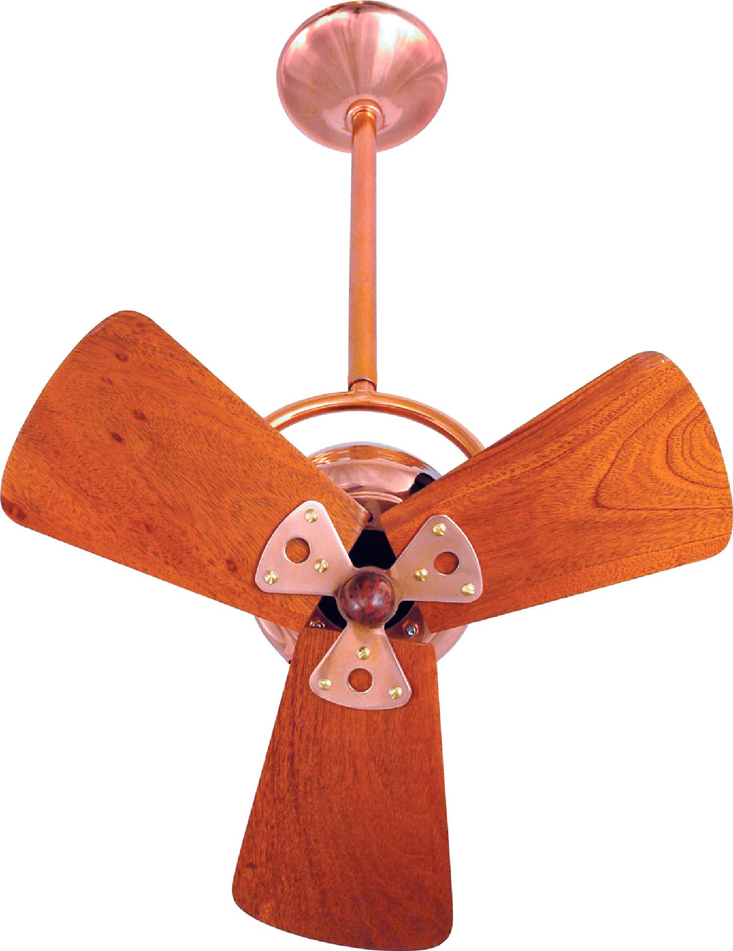 Image 3 16" Matthews Bianca Copper Mahogany Directional Fan with Wall Control more views